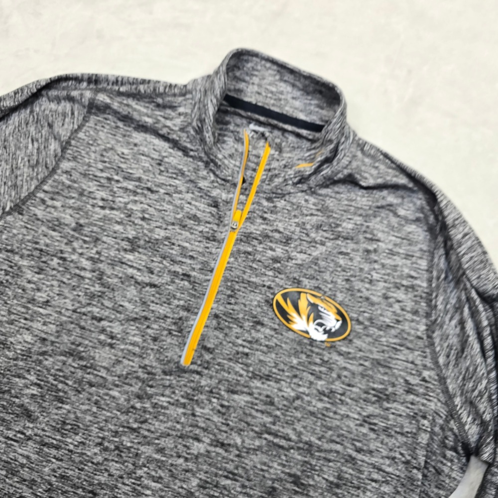 Nike Dri-FIT Missouri Tigers Quarter Zip Pullover Shirt Mens 2XL Gray Athletic - Picture 4 of 12